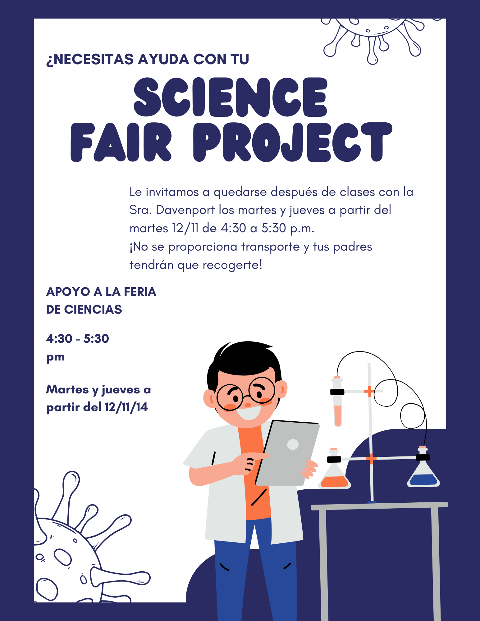  ¿Necesita ayuda con su proyecto de feria de ciencias?